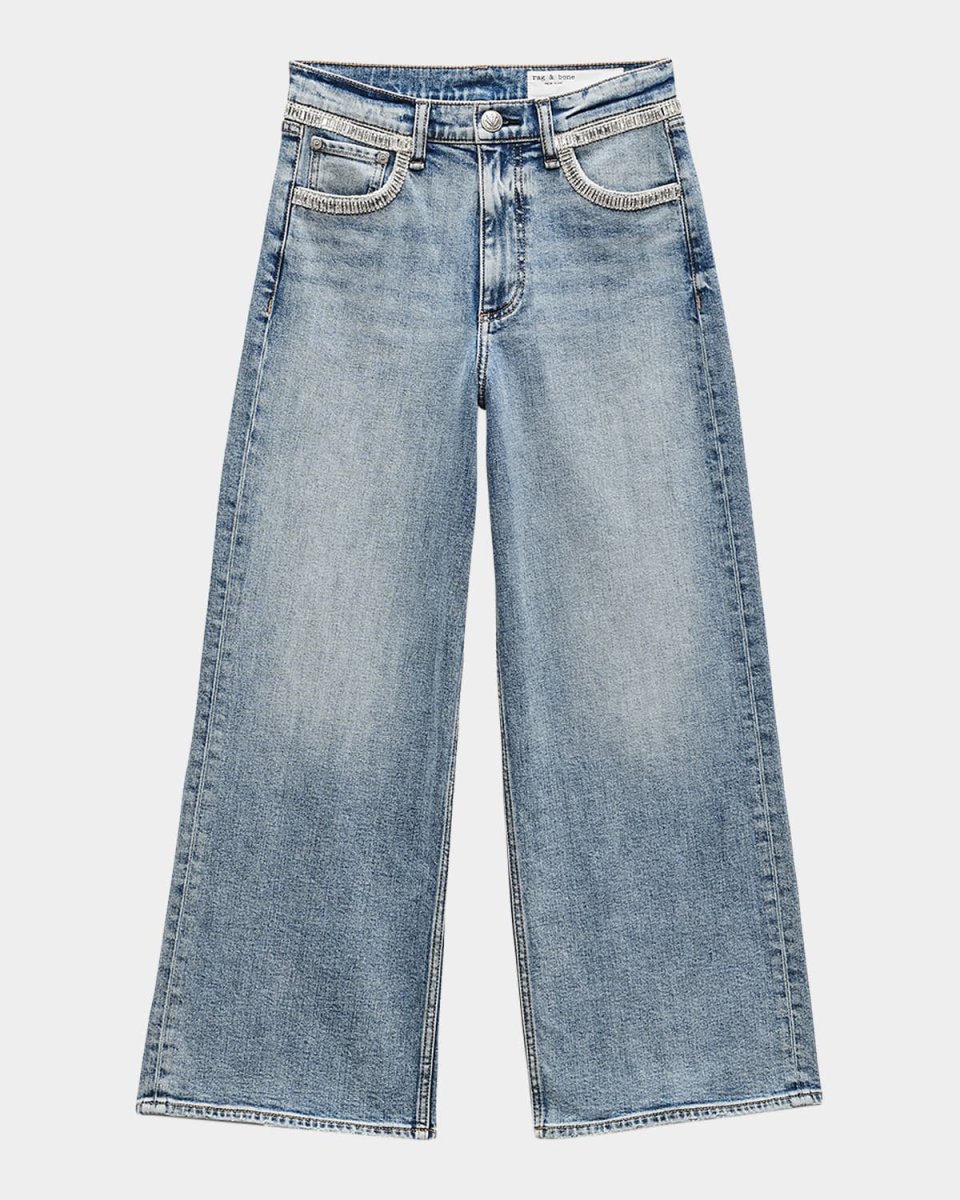 Andi Embellished Wide Ankle Jeans